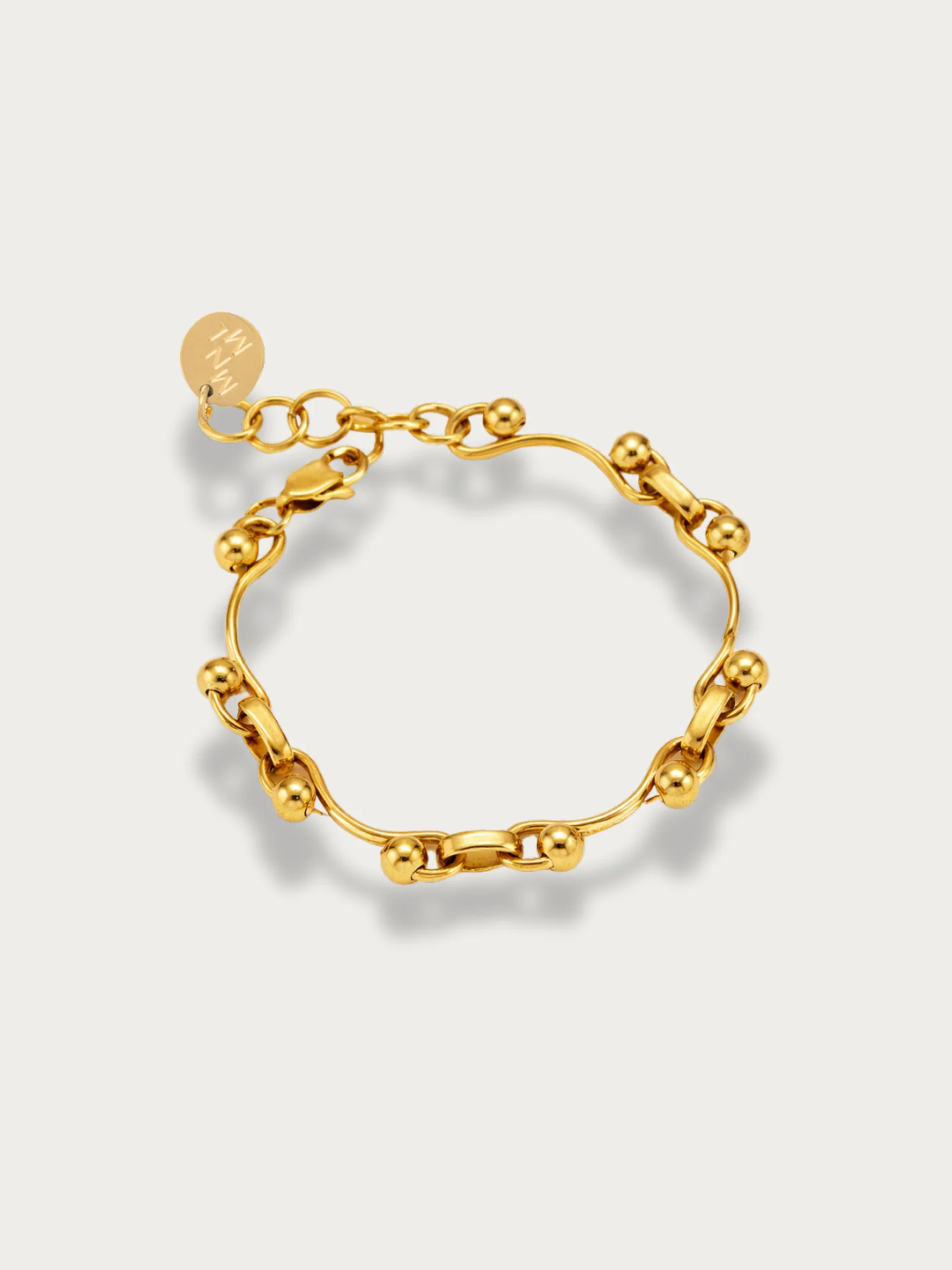 Julia Sculptural Linked Bead Bracelet